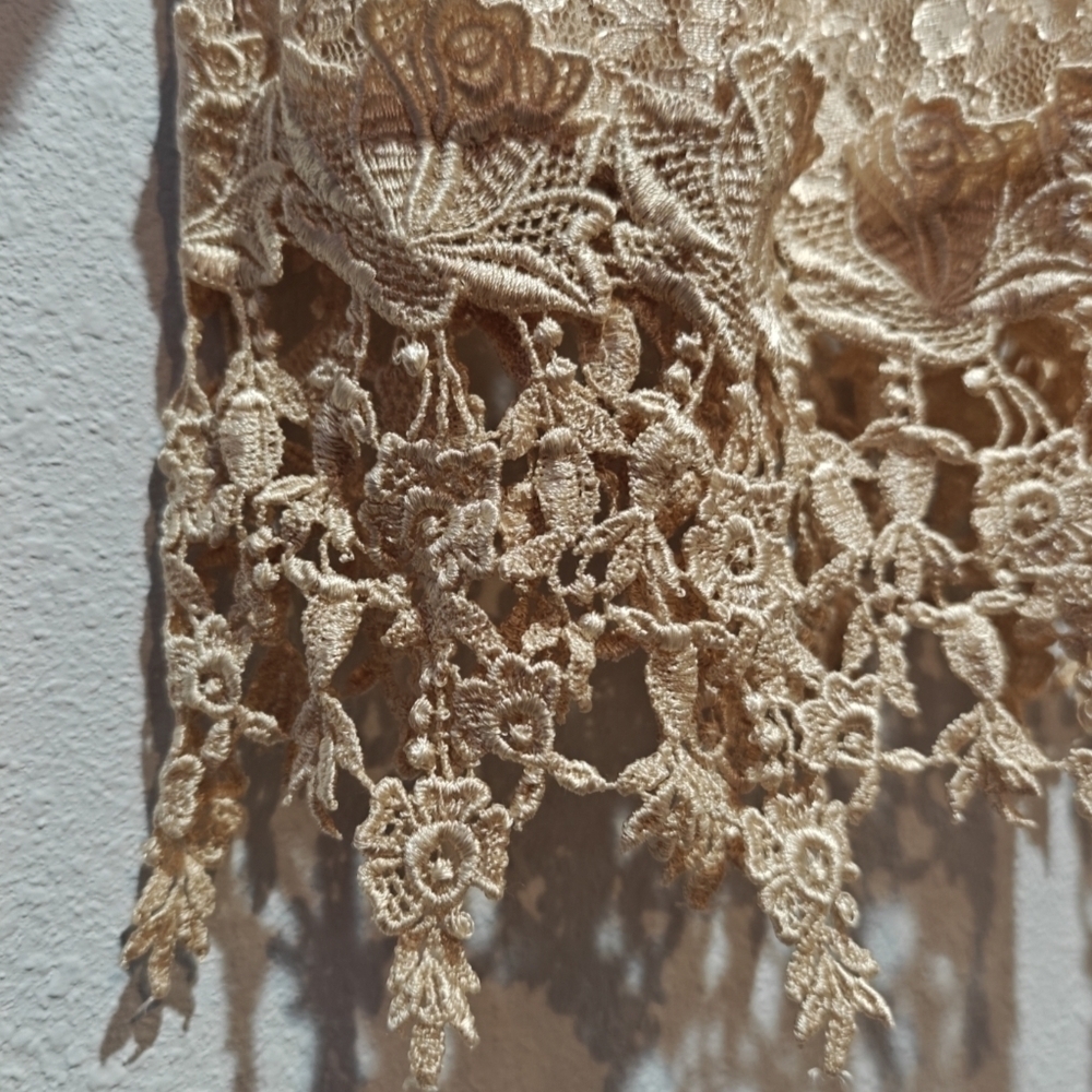 Fairy Rose Lace Cardigan Vintage Flowers Whimsy Flowy Coachella Festival Small - Picture 5 of 9